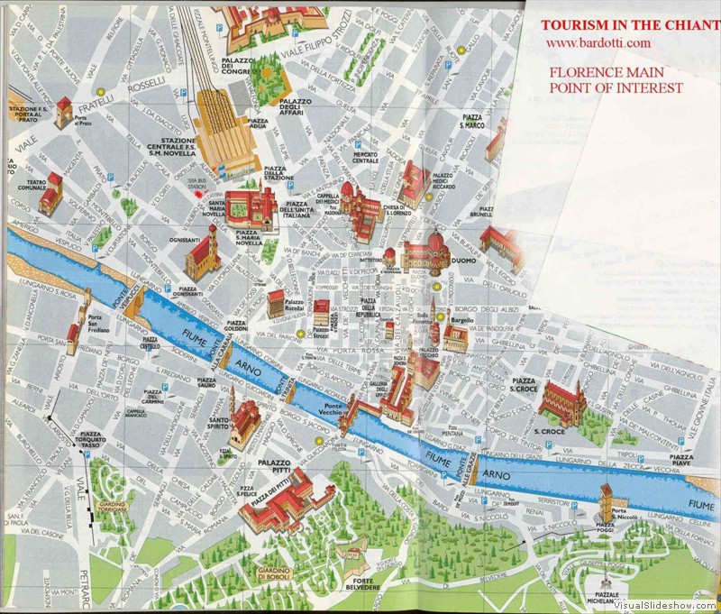 Florencja - Mapa zabytów